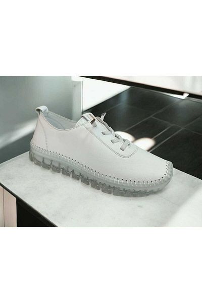 Voyager Women's Inner and Outer Genuine Leather Poly Sole Rubber Lace up Orthopedic Daily Shoes