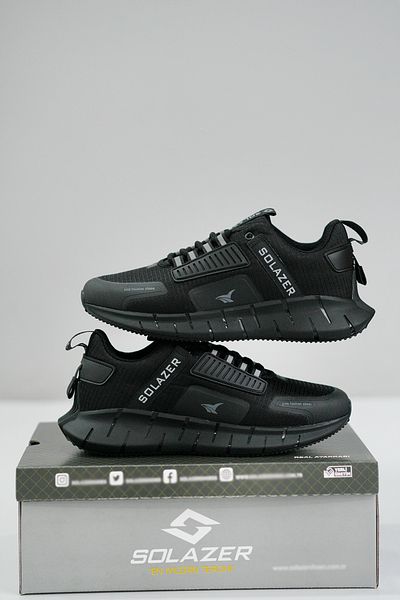SOLAZER Pantofi negri pentru bărbați, pantofi sport casual 38-2