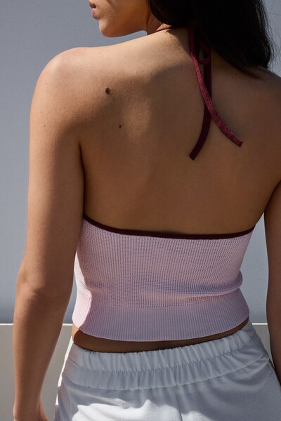 Bershka Contrast halter top