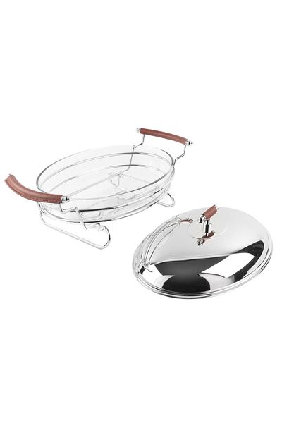 Mikasa Moor Nappa Glass Cover Oval Service 46X30X20Cm P279. 351809