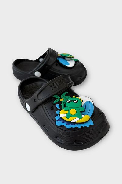Liger Children's Daily Orthopedic Non-Slip Sole Figured Sandals Slippers Black