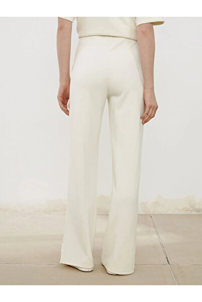 LC Waikiki Lcw vision ecru slim fit modal blend women's pleated pants