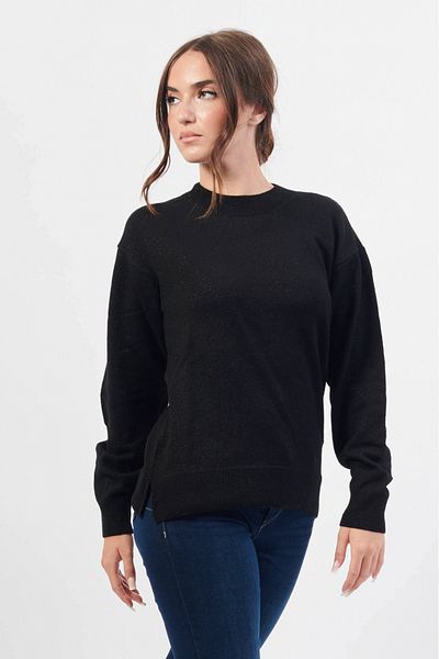 Armani Exchange Pulover dama AE 6DYM2C Negru | Argintiu S INTL