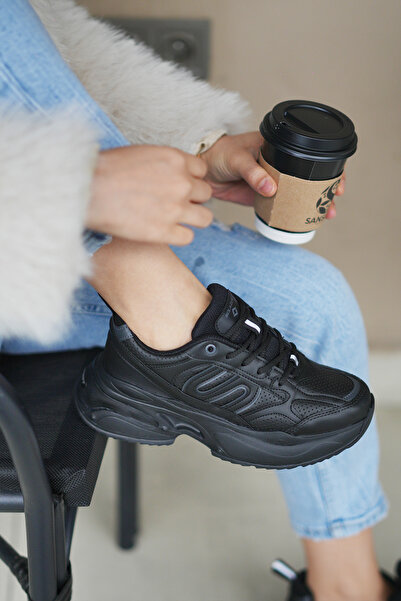 SOLAZER Pantofi negri - Pantofi sport casual pentru femei 040