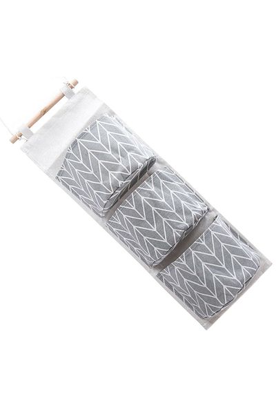 CRACOS Organizator suspendat pentru baie, 3 rafturi textile, culoare gri