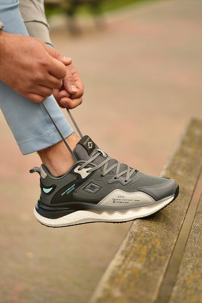 SOLAZER Pantofi sport negri cu piatră afumată pentru bărbați, pantofi sport casual 042