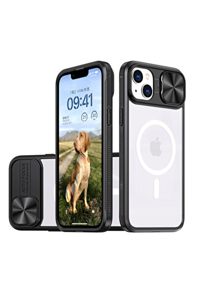 REDz Accessories Husă pentru iPhone 15 cu cameră glisantă, protecție cameră, ...