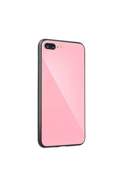 REDz Accessories Ροζ γυάλινη θήκη πίσω, συμβατή με iPhone XS Max, μαύρες άκρες