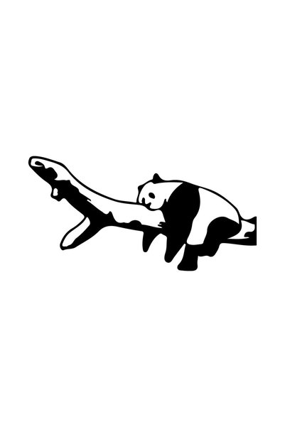 Generic Brand Panda Sleeping on Tree Sticker (Auto-Motor-Laptop-Wall-Decor) 3...