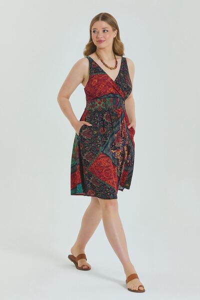 Los banditos V Yaka Robadan Büyük Beden Elbise