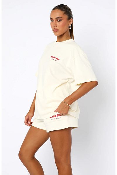 The Champ Clothing Wf Essentials Sporty and Stylish Women's Relaxed Fit Casual Shorts Set