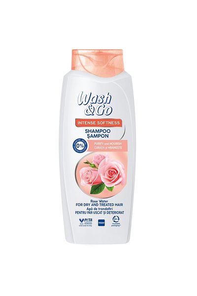 WASH&GO Sampon Wash&Go cu apa trandafiri pentru par uscat