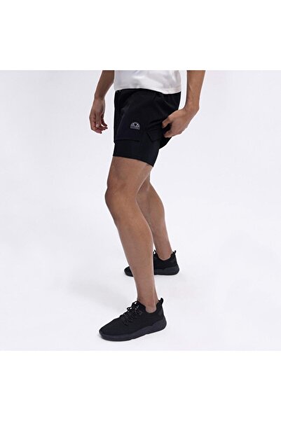 Ellesse EM446-BK 2 in 1 Erkek Şort - Siyah