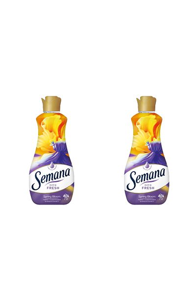 Semana Set of 2 X Super Concentrated Extra Fresh Fabric Softener, Spring Bloom, 75 Washes, 1500 ml