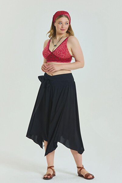 Los banditos Gipe Детально оздоблена спідниця великого розміру з поясом на талії