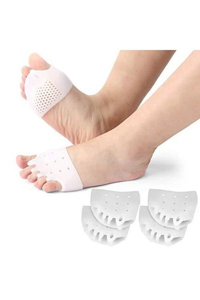 Ecosell Silicone Toe 5 Finger Separator Protector Toe Liner Snap-On 1 Pair