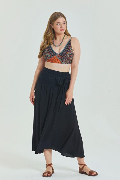 Los banditos Gipe Waistband Large Size Skirt