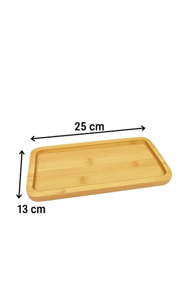 wellhome Wooden Bamboo Serving Plate 25X13 cm | Presentation Tray / Bamboo Rectangular Presentation Tray