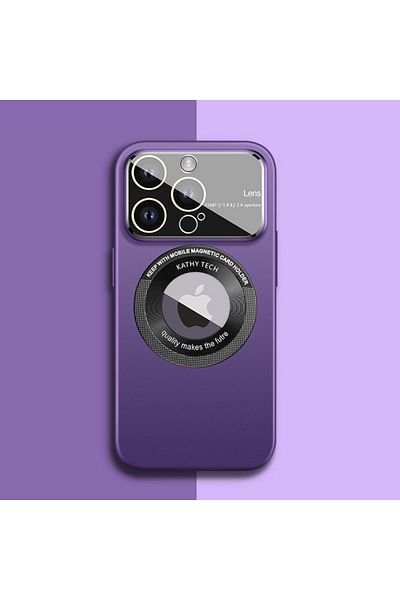 REDz Accessories Husă cu decupaj pentru logo, protecție pentru cameră, Magsafe, compatibilă cu iPhone 13 Pro, violet