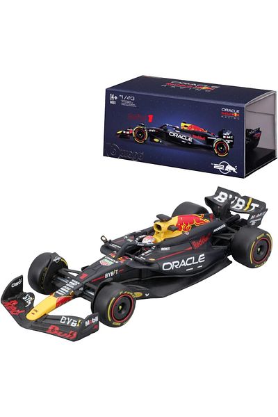 BBURAGO Race-Oracle Red Bull Racing RB20-2024 With Helmet 1:43 Scale 18-38098#11