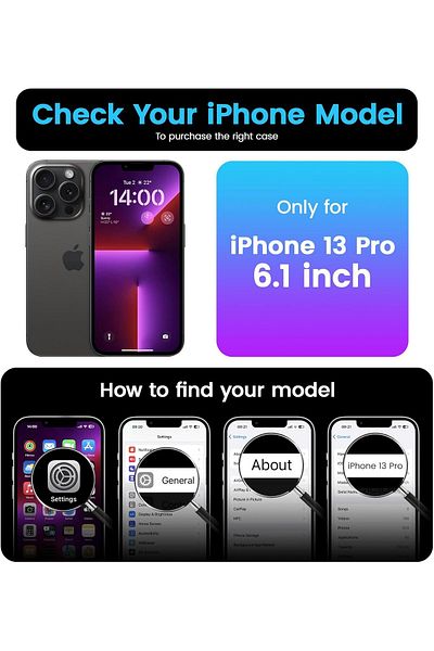 Generic Silicone Case Cover Compatible with iPhone 13 pro , Ultra Slim Fit with Full Body Protection