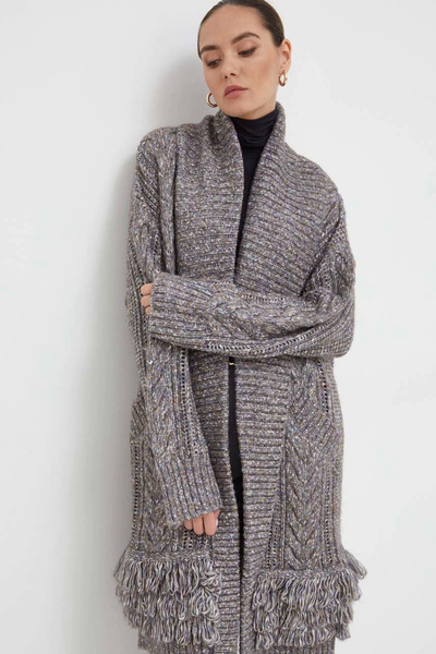 Guess Cardigan lung de dama Guess Liliane W3BR43 Gri M INTL