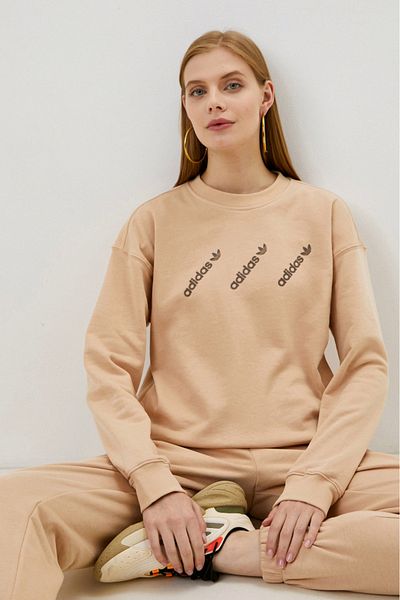 adidas Hanorac dama Adidas Crew HM4867 Bej 40 EU