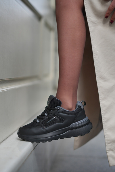 SOLAZER Γυναικείο μαύρο αθλητικό παπούτσια - Casual αθλητικά παπούτσια 045