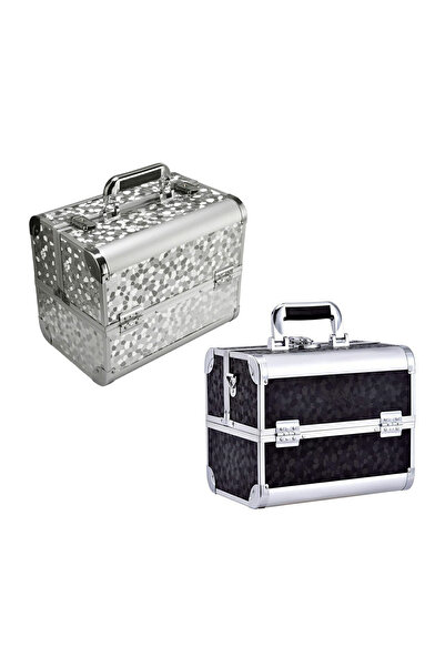 TECOS Επαγγελματική τσάντα καλλυντικών ή αποθήκευσης, Tecos®, ασημί, διαστάσεις 30,5x20 5x25cm