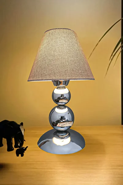 Fer Avize Nesrin Table Lamp Modern Design Wired Lampshade Night Light with Fabric Hat