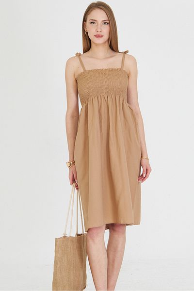 armonika Rochie mini cu bretele din nurcă pentru femei, cu șireturi, cu elastic Gipe ARM-25Y 001047