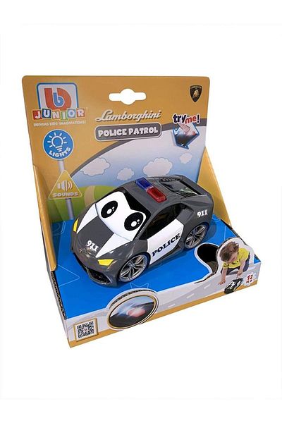 BB Junior BBJunior Lamborghini Police Patrol with Lights and Sound 16-81206