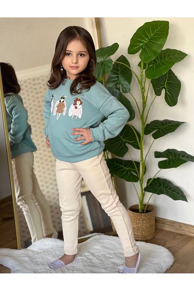 Yusuf Kids بدلة بناتي مطبوعة للأطفال