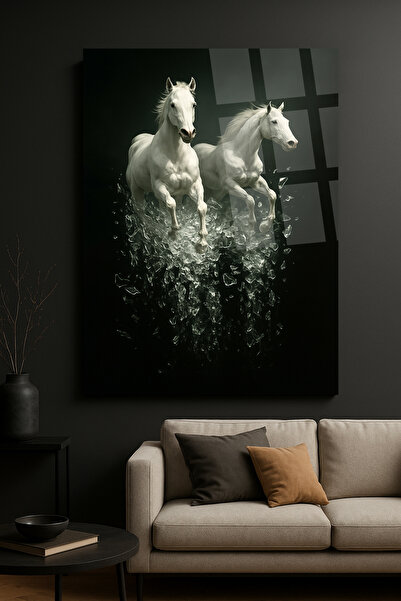 TAULART Kristalni konj sa veličanstvenim konjima, moderni stakleni stožac od ...