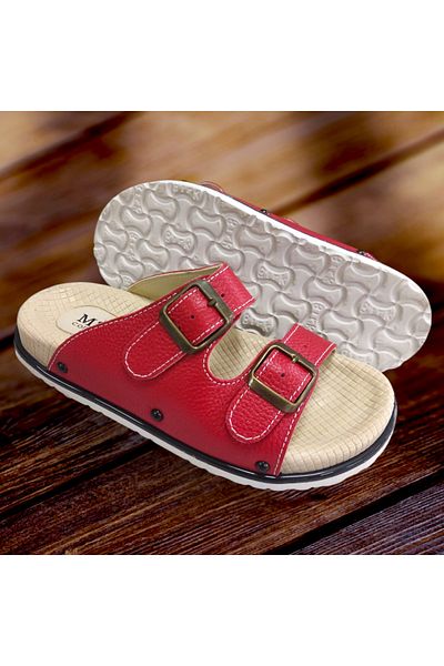 VİVA SHOES Orthopedic Genuine Leather Women's Slippers