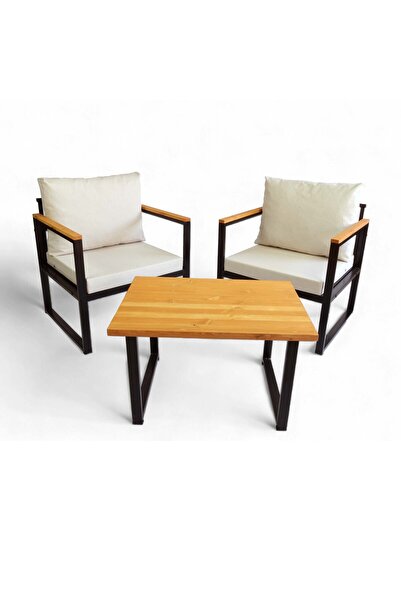 Woodesk Rosa Bahçe Takımı 1+1+Sehpa CPT5547-75