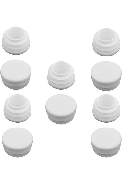 Generic Bettomshin 10Pcs Plastic Plug 22mm Outer Diameter End Caps Tube Inserts Round Furniture Table Chair