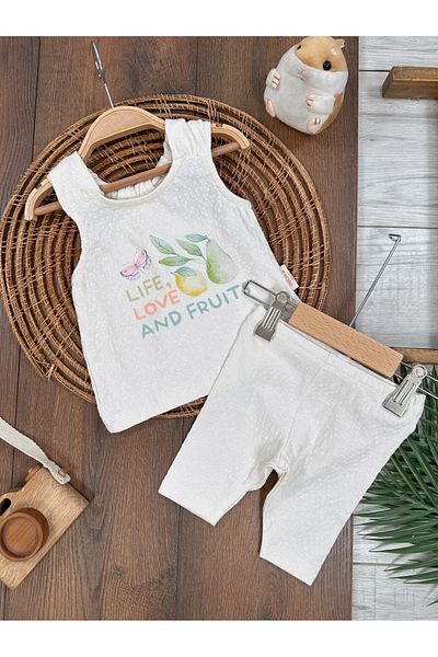 tiwitibaby Fruit Patterned Flexible Summer Baby Girl Suit