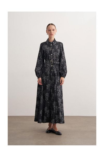 FUSHYA Rochie din denim cu model