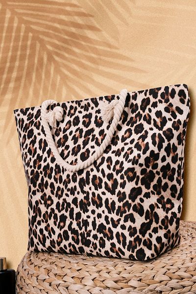 Lal Shoes & Bags Geantă de plajă pentru femei Elissa-leopard
