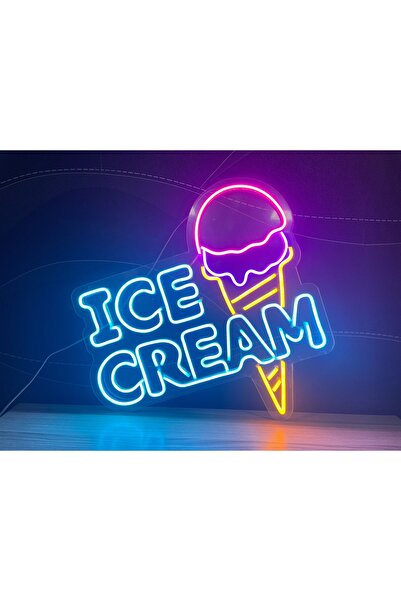Disa Neon LED Dekoratif Aydınlatma -ice Cream2, 50x50cm-