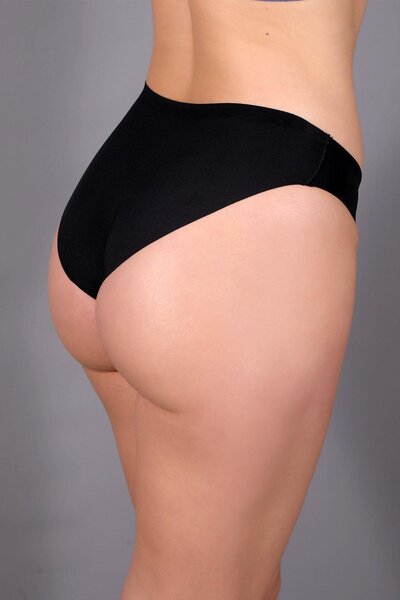 C&City Non-Slip Waist Laser Brazilian Panties C19204 Black
