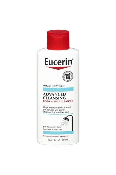 Eucerin منظف متقدم للجسم والوجه 500 مل