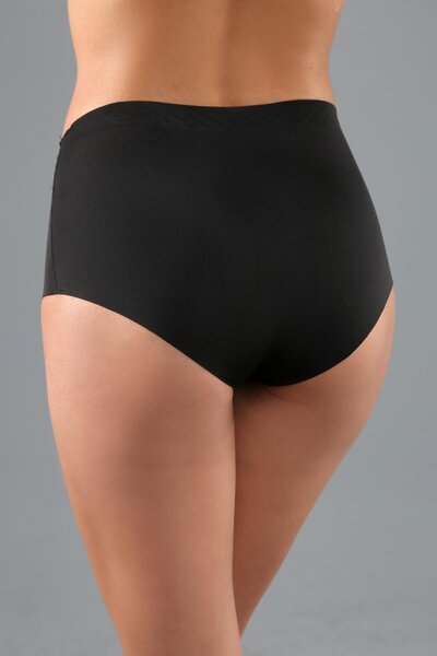 C&City Large Size Non-Slip High Waist Laser Panties C19201 Black