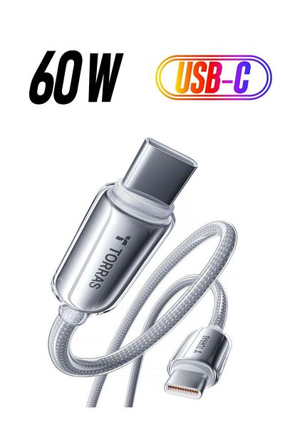 TORRAS USB-C To USB-C Cable 60W (2m), Mil-Grade Tested USB-C Charger Cable Fast Charge