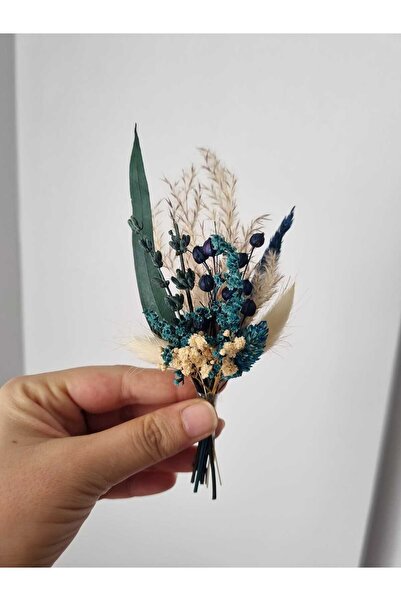 Destina Tasarım Lacivert Yaka Çiçeği