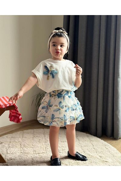Yavrumsa Combinație de fustă cu balon floral