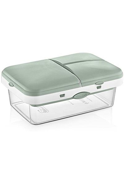 Okyanus Home Green-Transparent 4-Compartment Click Lunch Box