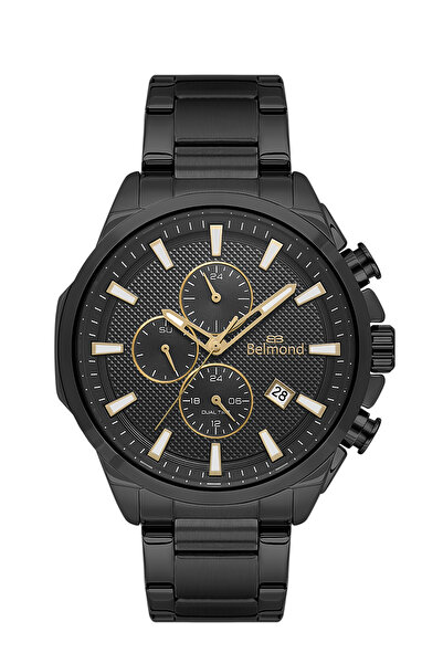 Belmond KNG1139.060 Siyah Çelik Kordon Erkek Kol Saati