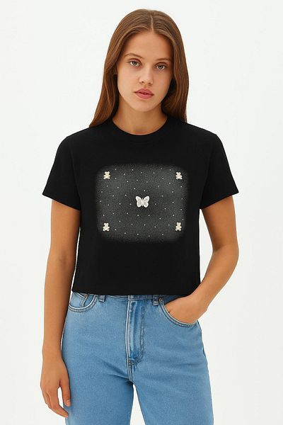 HAKKE Compact Ribbed Printed T-Shirt